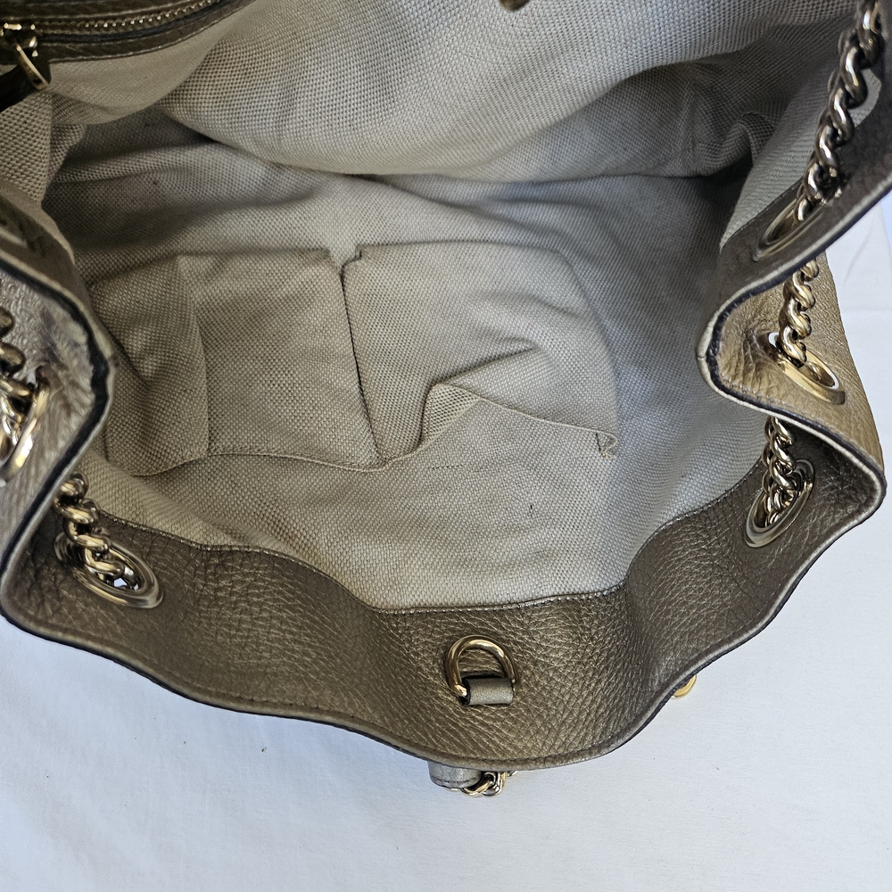 EUC Gucci Soho Metallic Gold Shoulder Bag - Picture 15 of 16